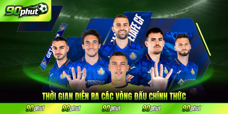 Thời gian diễn ra các vòng đấu chính thức