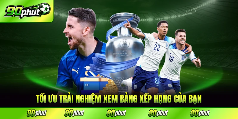 Tối ưu trải nghiệm xem bảng xếp hạng 90phut của bạn